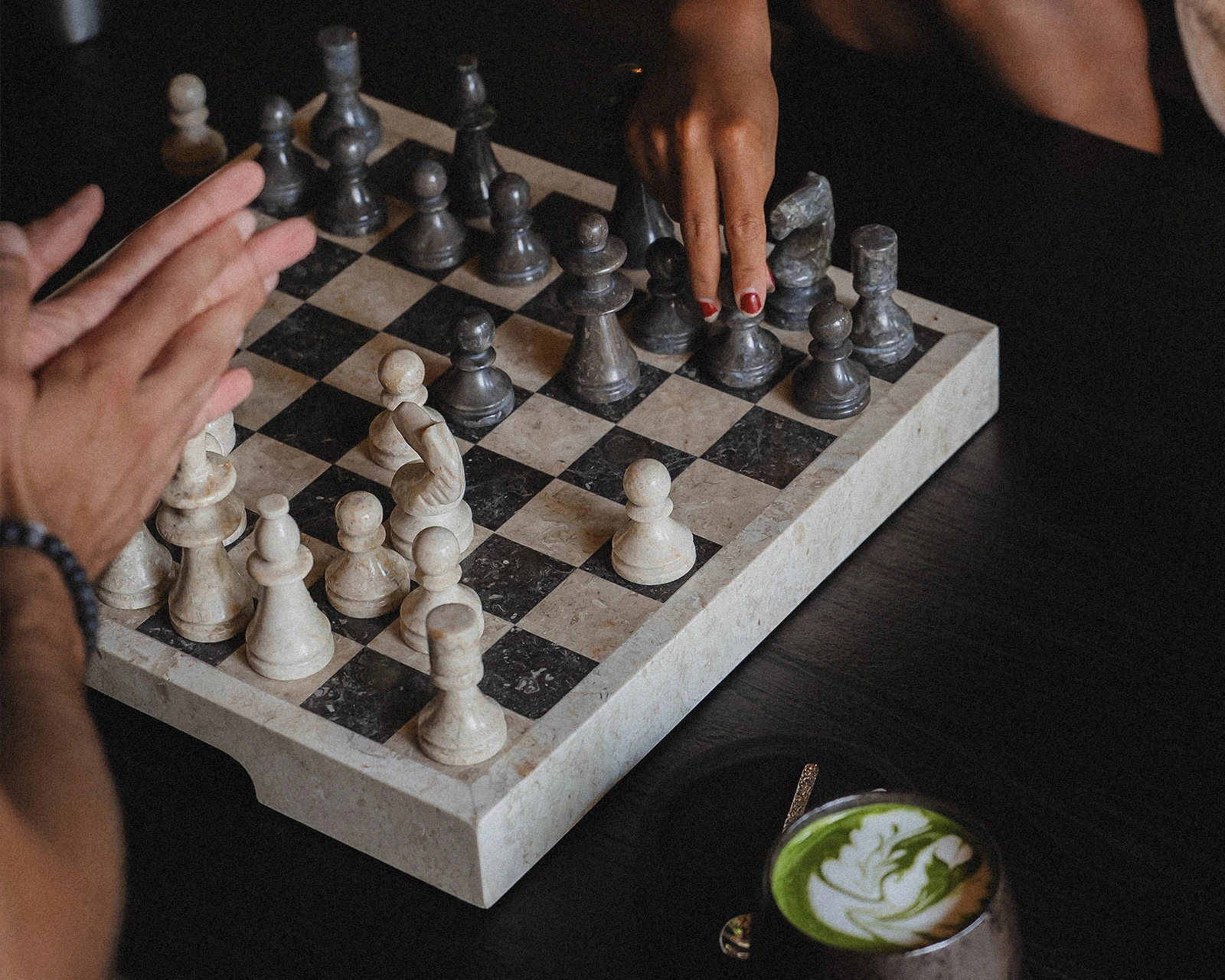 Marble chess board at The Ark
